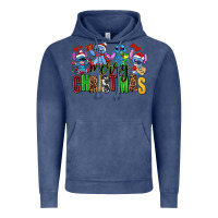 Vintage Denim merry christmas stitch Vintage Hoodie - AdoDesignShop