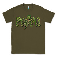 Army Green papa  lightning camouflage Classic Tee - BarkalooDesign