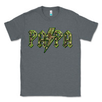 Charcoal Heather papa  lightning camouflage Classic Tee - BarkalooDesign