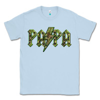 Dusty Blue papa  lightning camouflage Classic Tee - BarkalooDesign