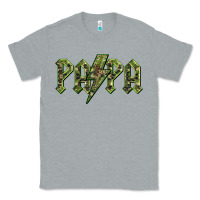 Heather Grey papa  lightning camouflage Classic Tee - BarkalooDesign