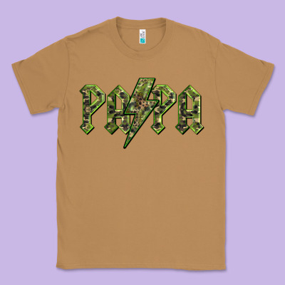 Papa  Lightning Camouflage Classic Tee Designed By Barkaloodesign