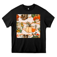 Black fall heifer seamless pattern Heavy Core Tee - BundleAndBundleShop