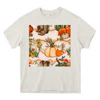 Cream fall heifer seamless pattern Heavy Core Tee - BundleAndBundleShop