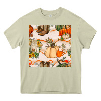 Mossy fall heifer seamless pattern Heavy Core Tee - BundleAndBundleShop
