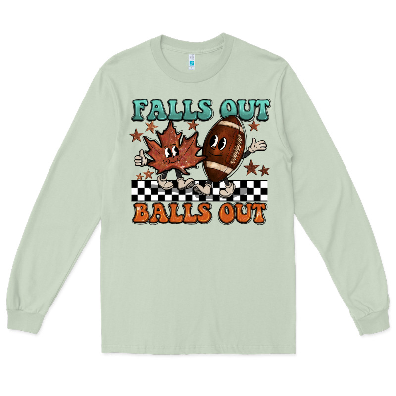 Falls Out Balls Out Long Sleeve Tee by BarkalooDesign | Teevron