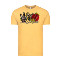 Vintage Mustard peace love cricket Vintage Tee - RacoonDesign