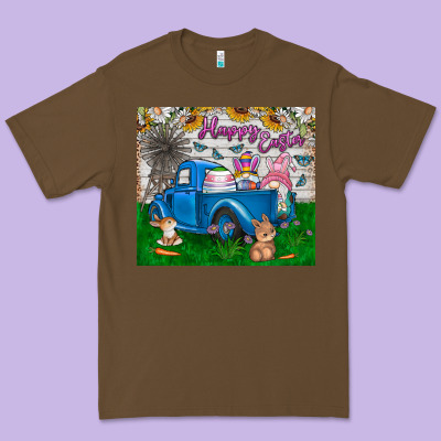 Happy Easter Truck Premium Tee Designed By Cowhidedigitalart
