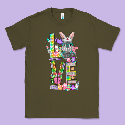 Love Easter Nurse Classic Tee Designed By Bundleandbundleshop