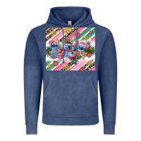 Vintage Denim pink stitch  christmas Vintage Hoodie - AdoDesignShop