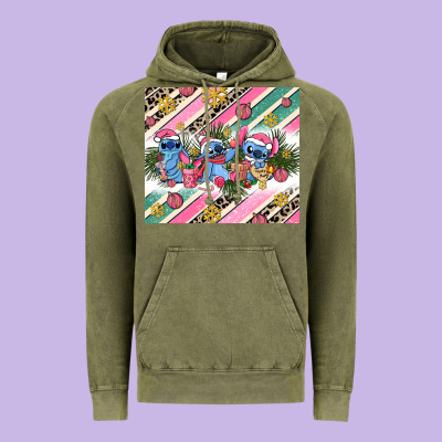 Pink Stitch  Christmas Vintage Hoodie Designed By Adodesignshop