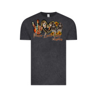 Vintage Black peace love dog mama Vintage Tee - RacoonDesign