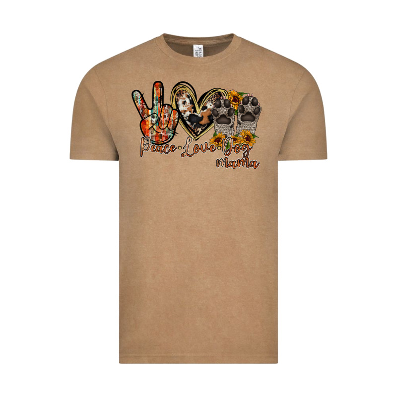 Peace Love Dog Mama Vintage Tee by RacoonDesign | Teevron