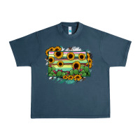 Midnight Navy North Dakota State Map Urban Heavy Tee - RanaPortraitStore