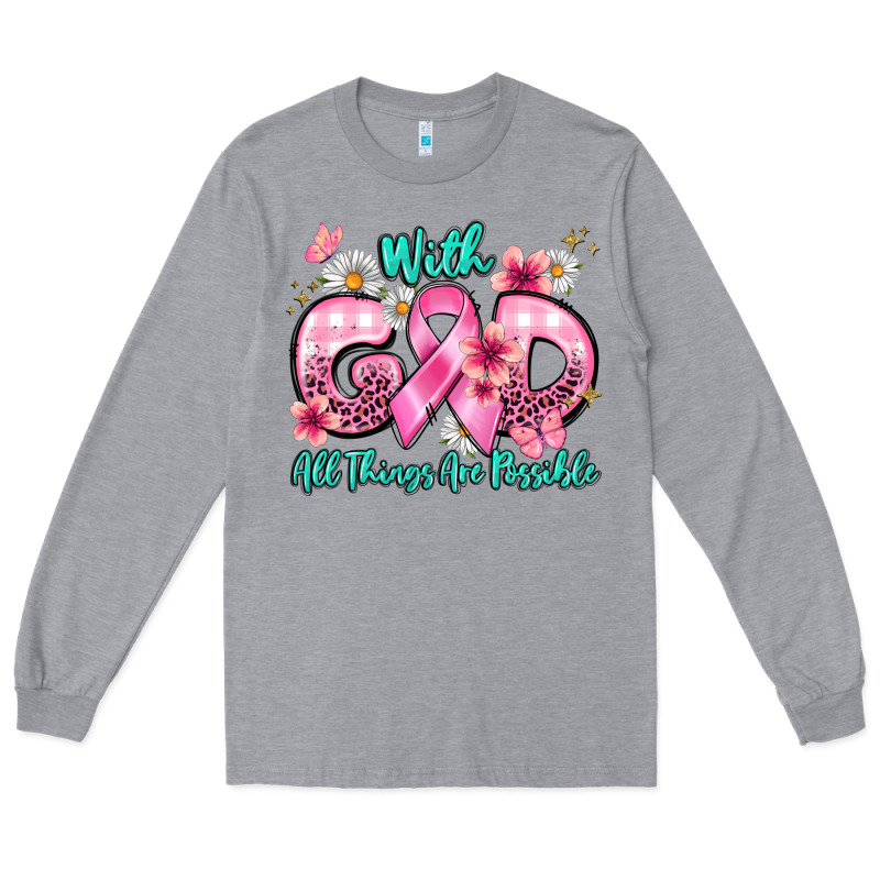 With God All Things Are Possible Long Sleeve Tee by BarkalooDesign | Teevron