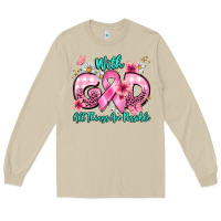 Mushroom with god all things are possible Long Sleeve Tee - BarkalooDesign
