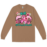 Toasted Coconut with god all things are possible Long Sleeve Tee - BarkalooDesign