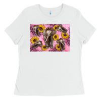 Baby Elephant Sunflowers Kid's Bottle Ladies Tee | Teevron