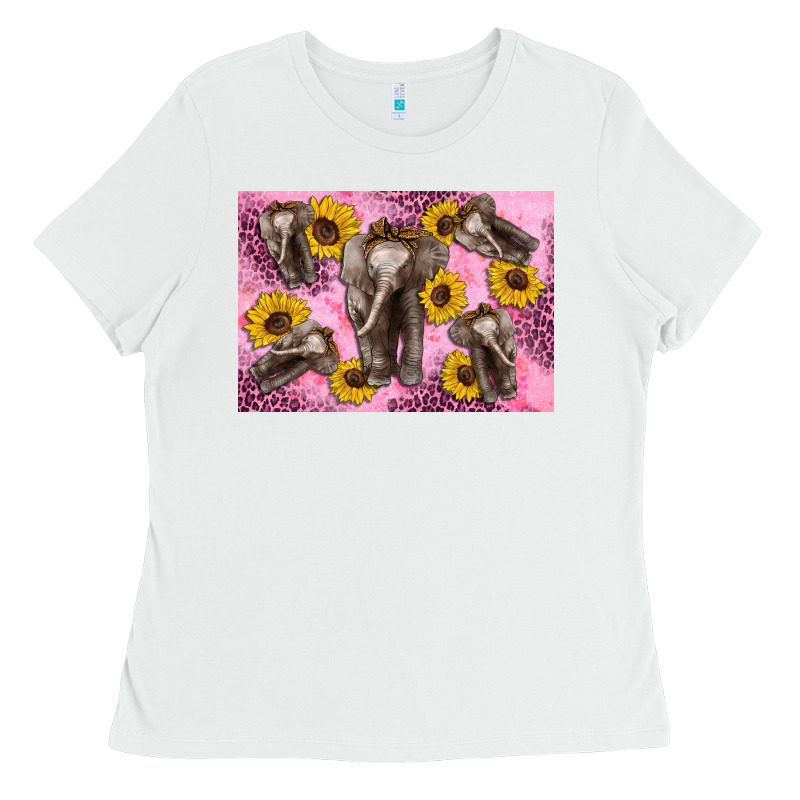 Baby Elephant Sunflowers Kid's Bottle Ladies Tee by Artiststas | Teevron