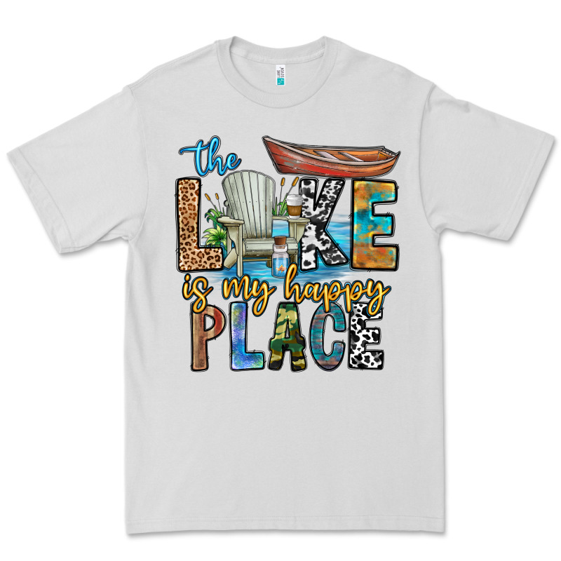 The Lakes My Happy Place Premium Tee by CowhideDigitalArt | Teevron