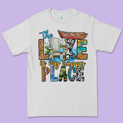 The Lakes My Happy Place Premium Tee Designed By Cowhidedigitalart