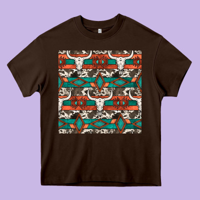 Native American Aztec Seamless Pattern 3 Heavy Core Tee Designed By Bundleandbundleshop
