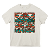 Cream native american aztec seamless pattern 3 Heavy Core Tee - BundleAndBundleShop