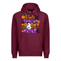 Burgundy thick thighs spooky vibes Premium Hoodie - AdoDesignShop