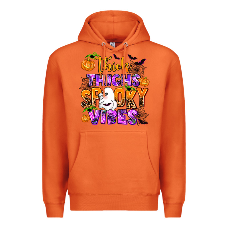 Thick Thighs Spooky Vibes Premium Hoodie by AdoDesignShop | Teevron