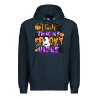 Navy thick thighs spooky vibes Premium Hoodie - AdoDesignShop