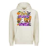 Oatmeal Heather thick thighs spooky vibes Premium Hoodie - AdoDesignShop