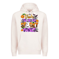 Pale Pink thick thighs spooky vibes Premium Hoodie - AdoDesignShop