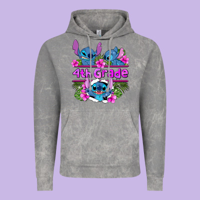 Preview Flower Stitch  4th Grade Vintage Hoodie Designed By Adodesignshop