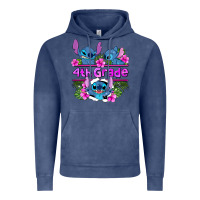 Vintage Denim preview flower stitch  4th grade Vintage Hoodie - AdoDesignShop