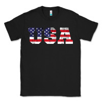 Black usa Classic Tee - DesigneFamous