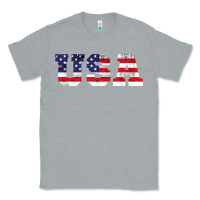 Heather Grey usa Classic Tee - DesigneFamous