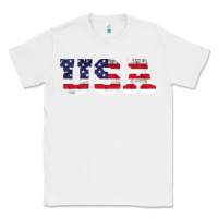 White usa Classic Tee - DesigneFamous