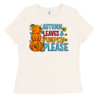 Bone Autumn leaves and pumpkin please Ladies Tee - Artiststas
