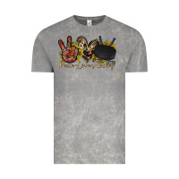 Cloud Rock peace love hockey Vintage Tee - RacoonDesign