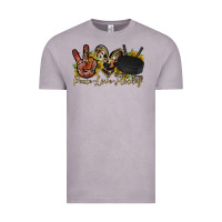 Vintage Zinc peace love hockey Vintage Tee - RacoonDesign