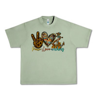 Oil Green peace love anchors Urban Heavy Tee - RacoonDesign