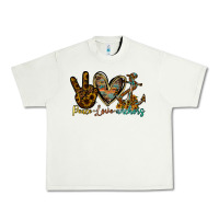 Pistachio peace love anchors Urban Heavy Tee - RacoonDesign