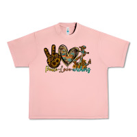 Salmon peace love anchors Urban Heavy Tee - RacoonDesign