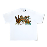 White peace love anchors Urban Heavy Tee - RacoonDesign