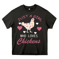 Asphalt Just A Girl Who Love Chickens Heavy Core Tee - Bettercallsaul