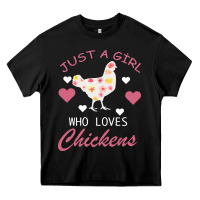 Black Just A Girl Who Love Chickens Heavy Core Tee - Bettercallsaul