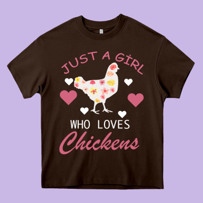 Just A Girl Who Love Chickens Heavy Core Tee Designed By Bettercallsaul