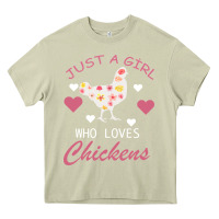 Mossy Just A Girl Who Love Chickens Heavy Core Tee - Bettercallsaul