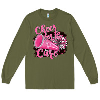 Army Green Cheer For The Cure Long Sleeve Tee - BarkalooDesign