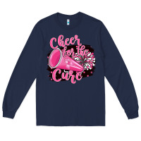 Navy Cheer For The Cure Long Sleeve Tee - BarkalooDesign